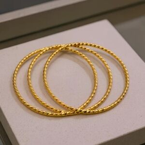 18 KT Gold Over Titanium Bangles